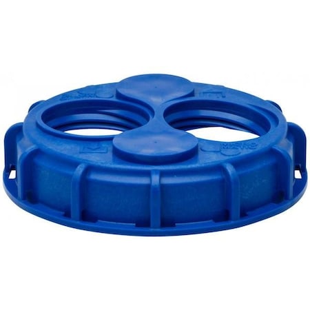 Zeeline Dual Bung IBC Center Cap, Blue, 6 ZE5792